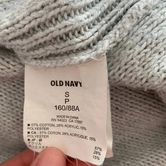 Old Navy Light Gray Mock Neck Cable Knit Pullover Sweater Small Women’s - Picture 10 of 11